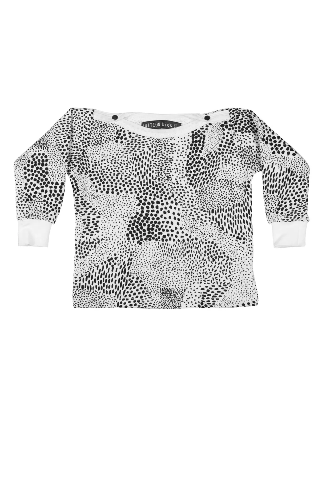 Abstract Baby Sweater White/Black