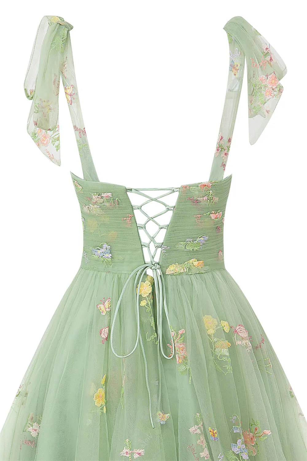 Aline Short Sweetheart Tulle Floral Homecoming Dress