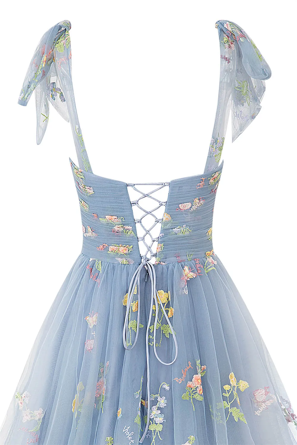 Aline Short Sweetheart Tulle Floral Homecoming Dress