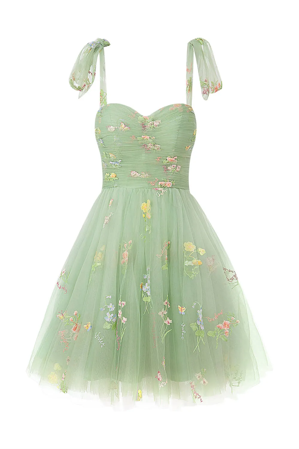 Aline Short Sweetheart Tulle Floral Homecoming Dress