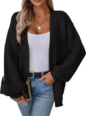 ALLOVIN Womens Open Front Chunky Knit Cardigan, Oversized Soft Long Sleeve Sweater for Spring Fall 2025