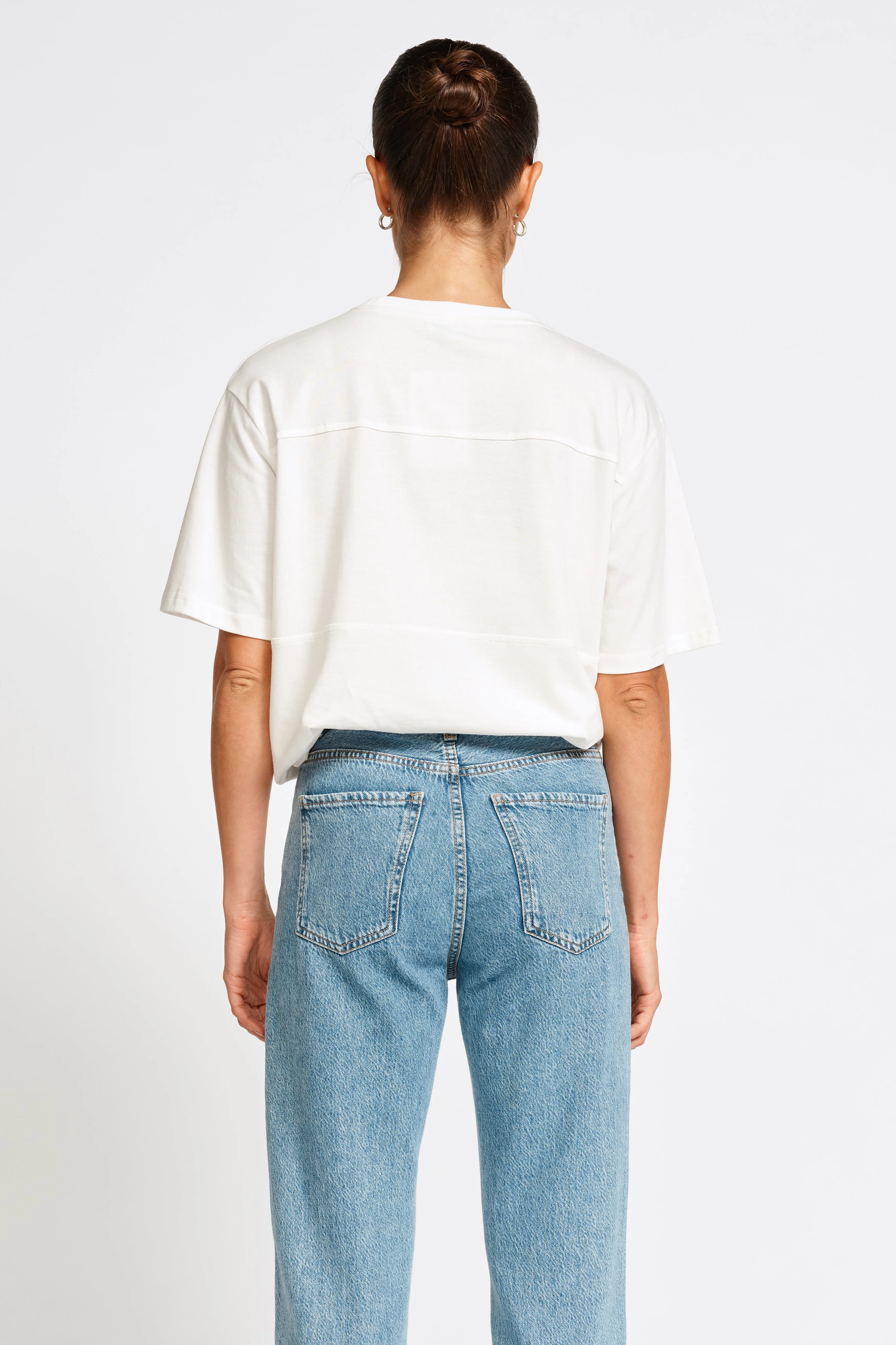 Apéro Classic Beaded Panel Tee - White / Black