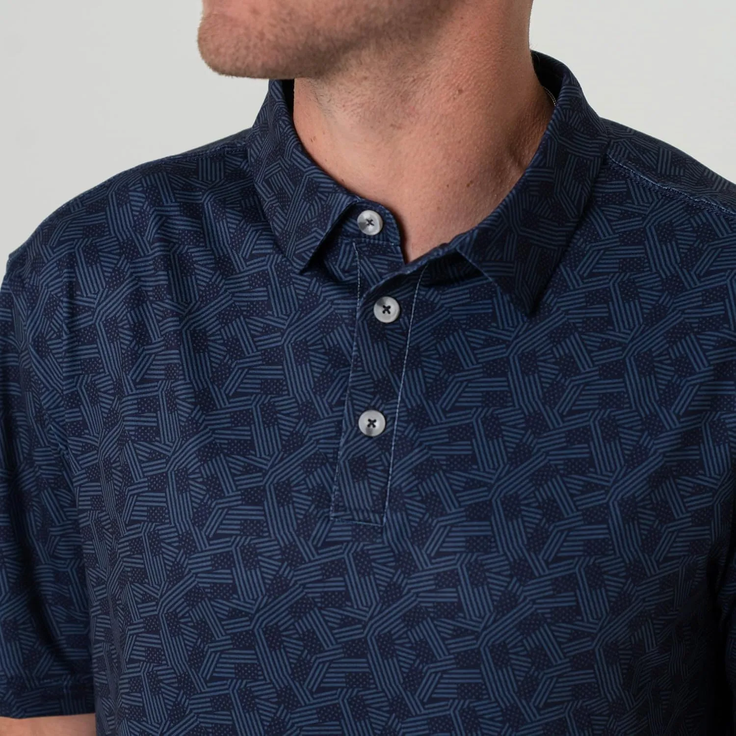 Burlebo Mens Stars and Stripes Polo