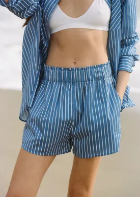 Costa Striped Cotton Shorts