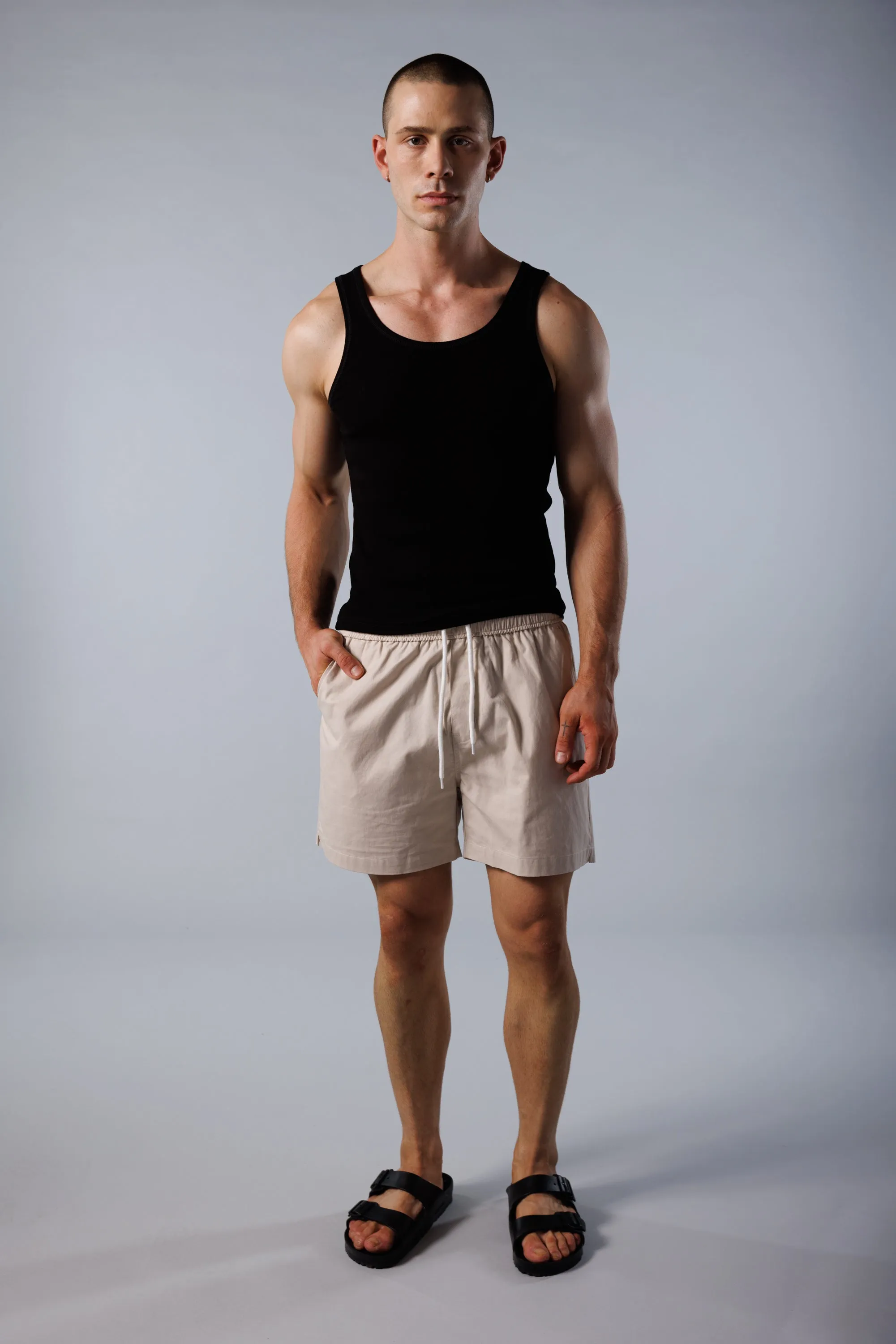 Cotton Shorts - Beige