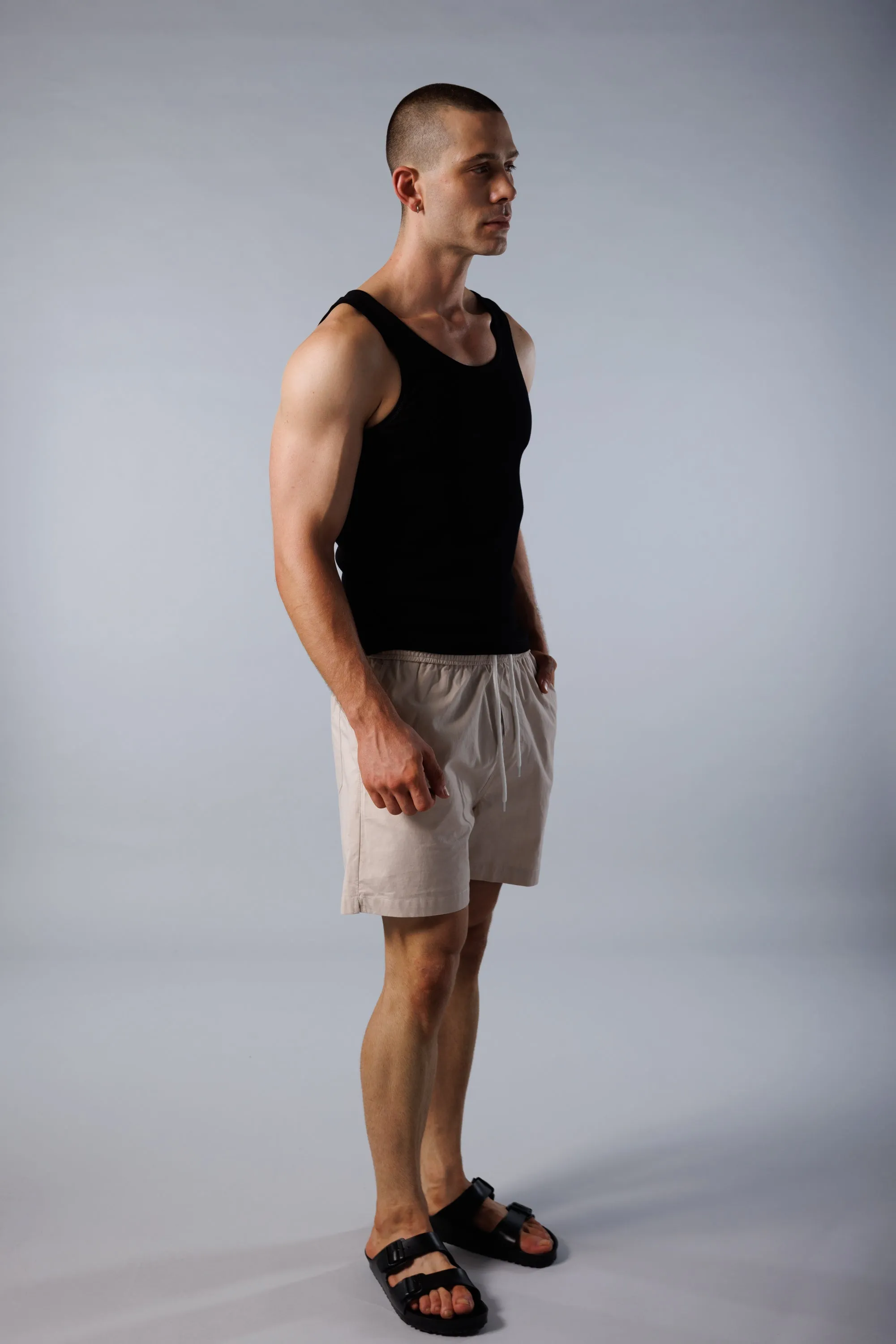 Cotton Shorts - Beige