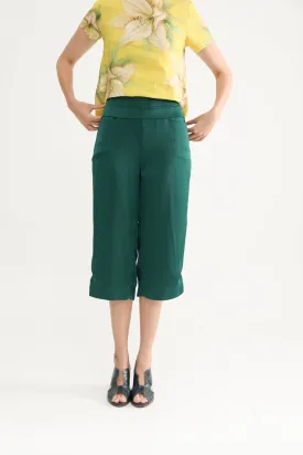 Emerald Green Satin Culottes  ( NEW )