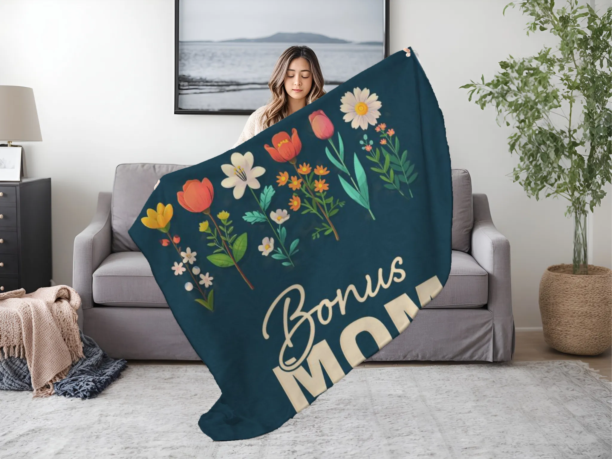 Floral Bonus Mom Blanket (50x60)