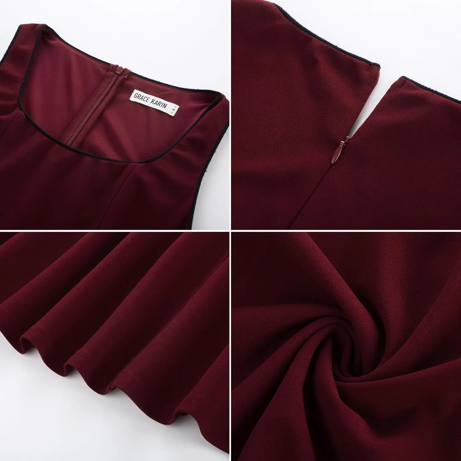 GRACE KARIN Womens 2025 Summer Midi Dresses Casual Sleeveless Square Neck A Line Tank Top Dress Flowy Trendy Work Dress
