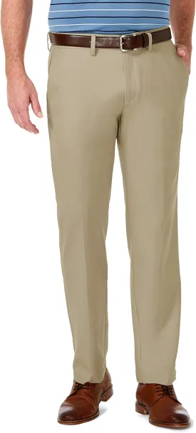 Haggar Men's Cool 18 Pro Straight Fit Flat Front Dress Casual Stretch Golf Pant