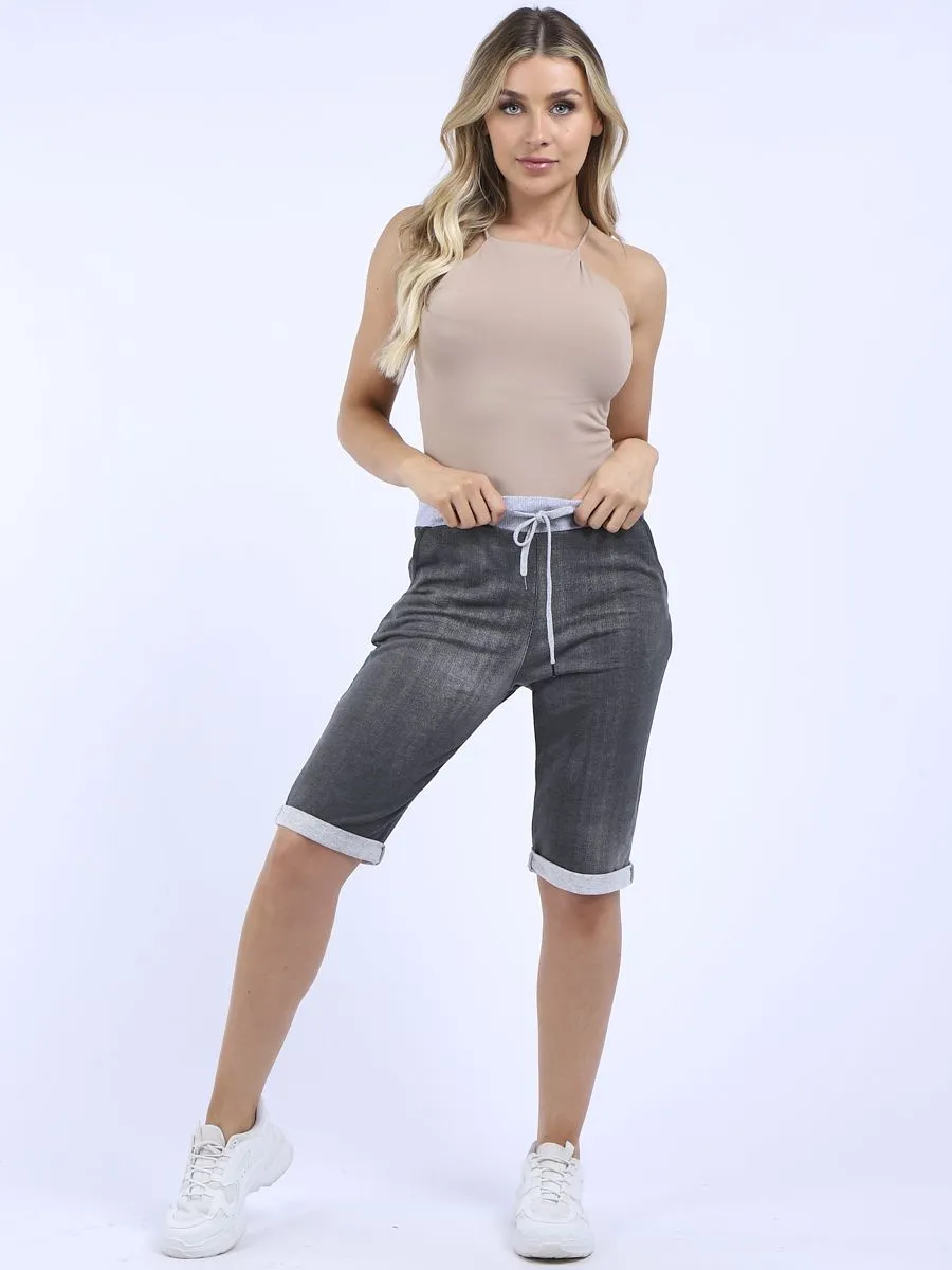 Italian Plain Cotton Shorts (Larger)