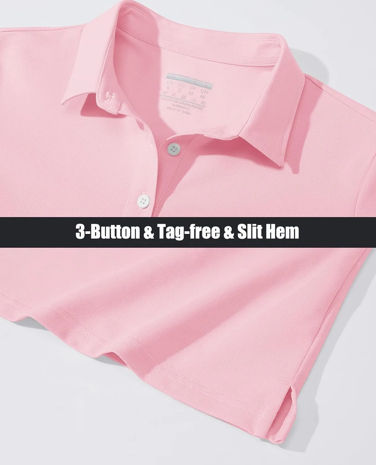 MAGCOMSEN Women's Polo Shirts Long Sleeve 3-Button Cotton Cool Shirts Wicking Casual Business Collared Shirts Tops