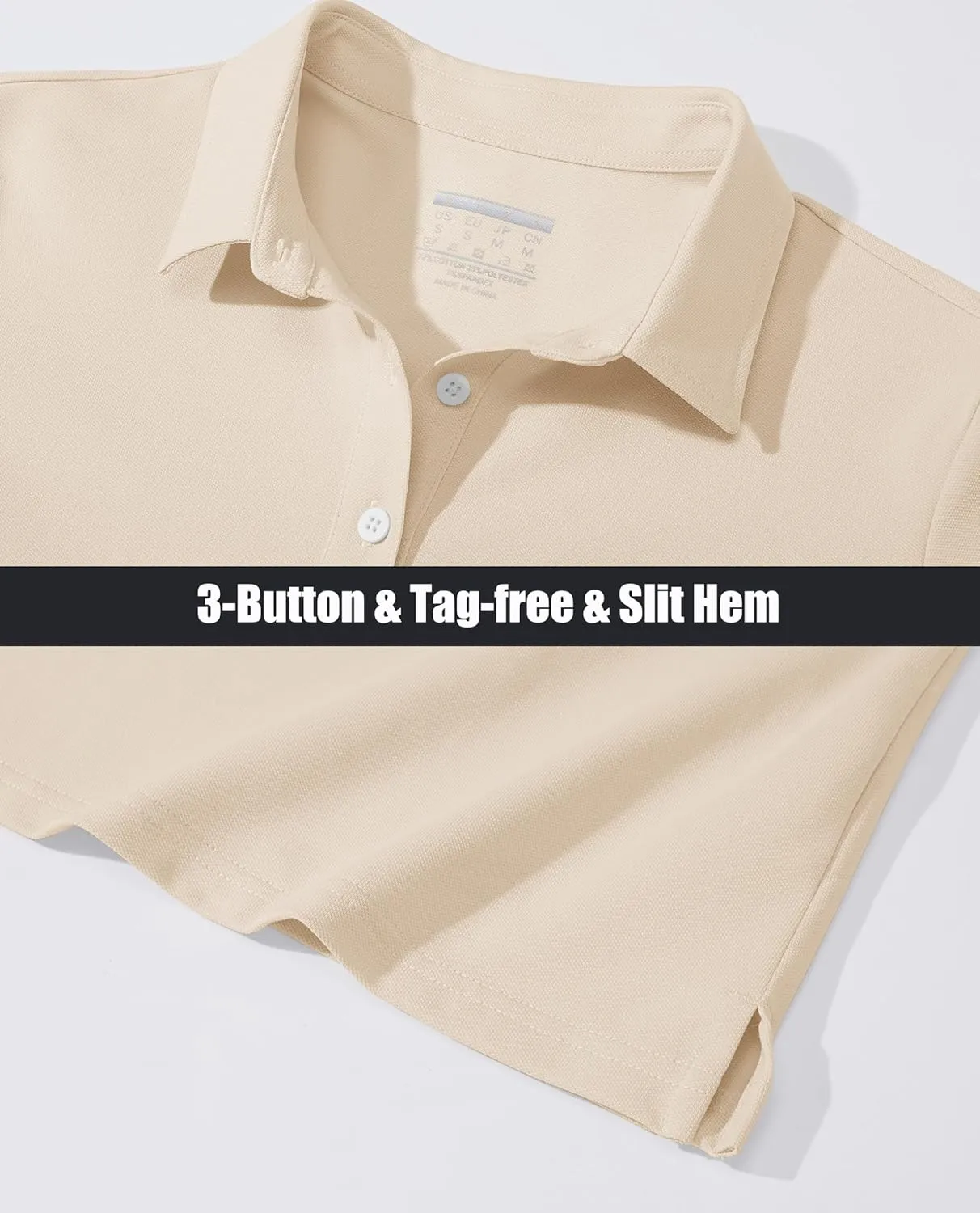 MAGCOMSEN Women's Polo Shirts Long Sleeve 3-Button Cotton Cool Shirts Wicking Casual Business Collared Shirts Tops