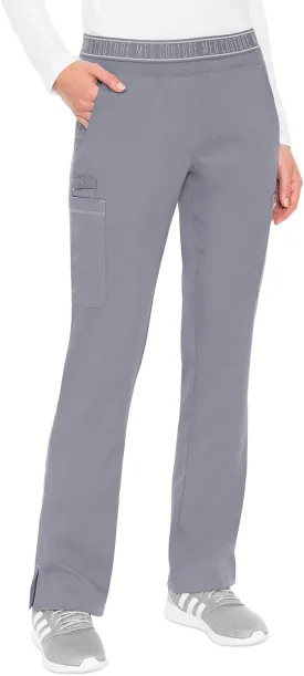 Med Couture Women's Yoga Pull-On Pant with 7 Pockets Ultra-Soft Rib-Knit Waistband and 2-Way Stretch Technology - MC7739