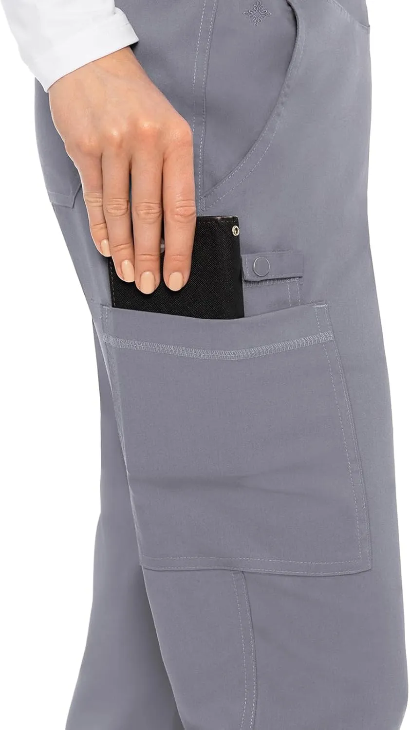 Med Couture Women's Yoga Pull-On Pant with 7 Pockets Ultra-Soft Rib-Knit Waistband and 2-Way Stretch Technology - MC7739