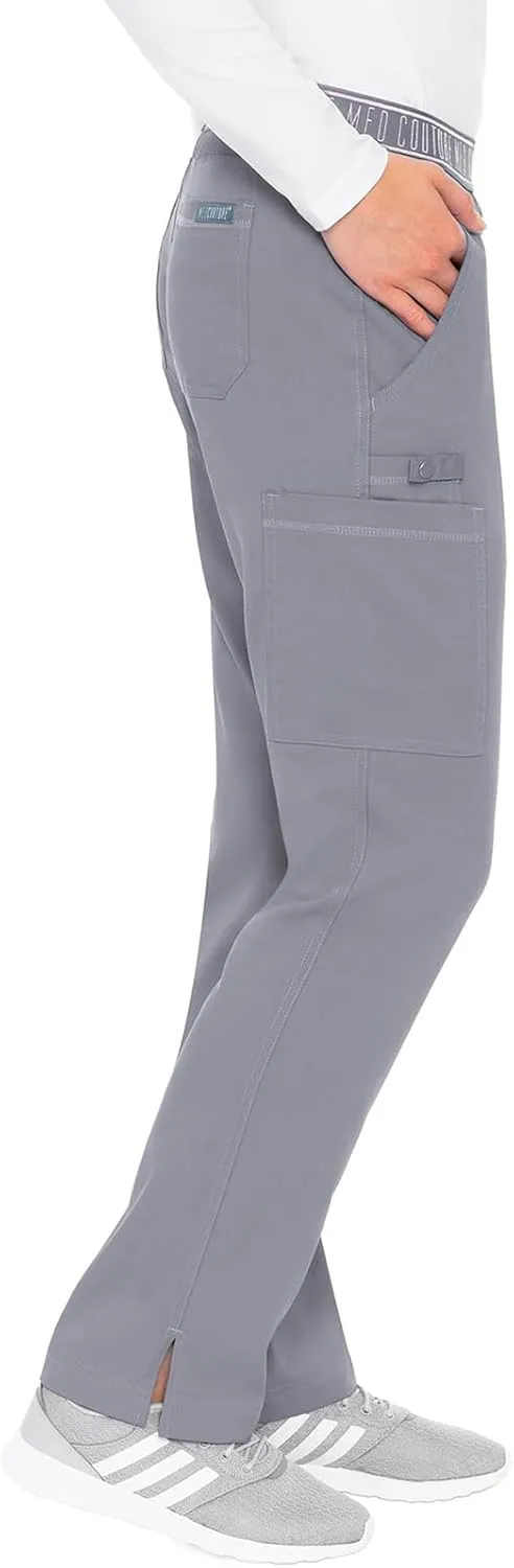 Med Couture Women's Yoga Pull-On Pant with 7 Pockets Ultra-Soft Rib-Knit Waistband and 2-Way Stretch Technology - MC7739