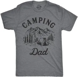 Mens Camping Dad T Shirt Cool Outdoor Vacation Fathers Day Tee
