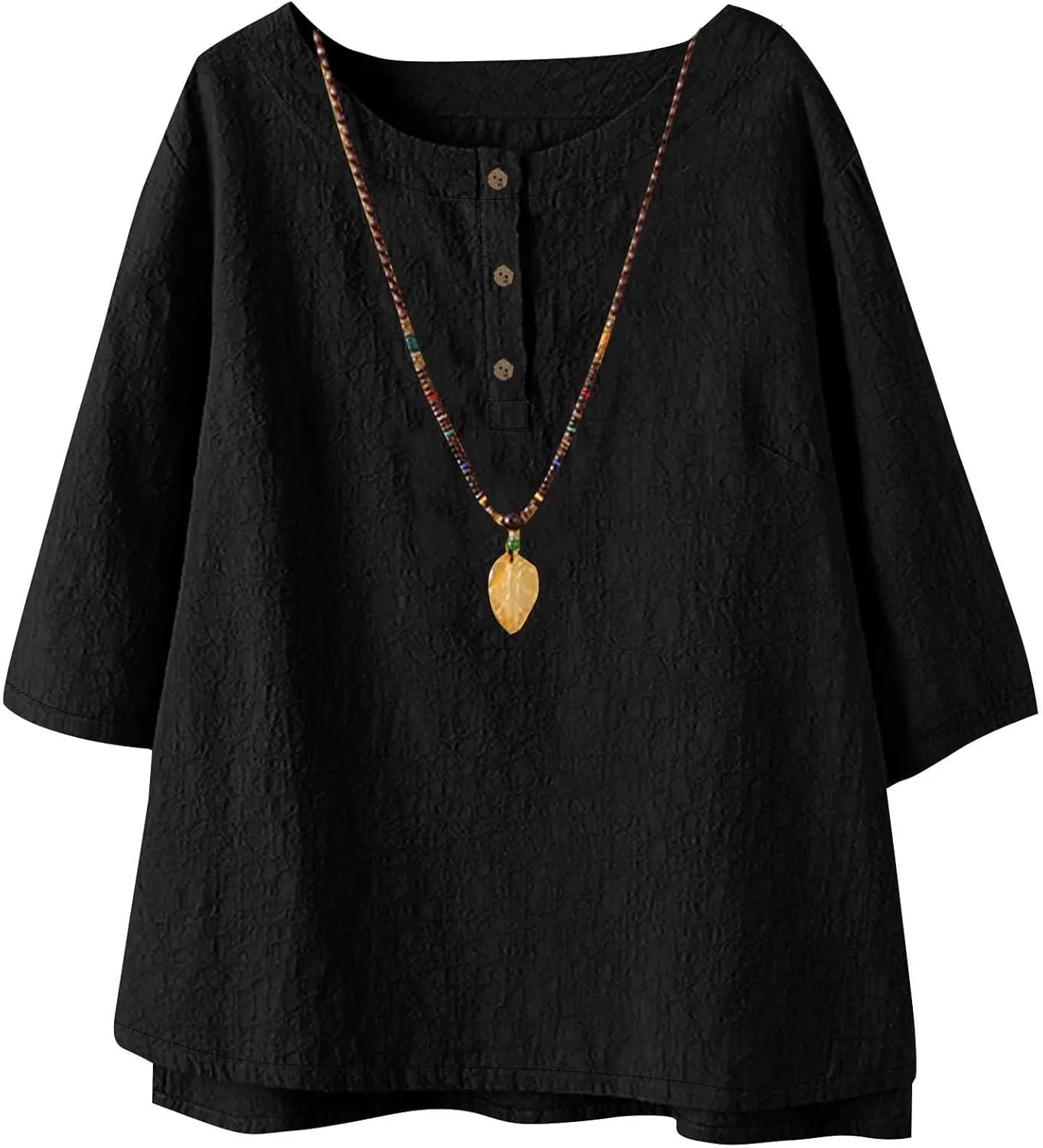 Mexican Embroidered Tops for Women Summer Cotton Linen Shirt Trendy Round Neck Tees Casual Short Sleeve Top