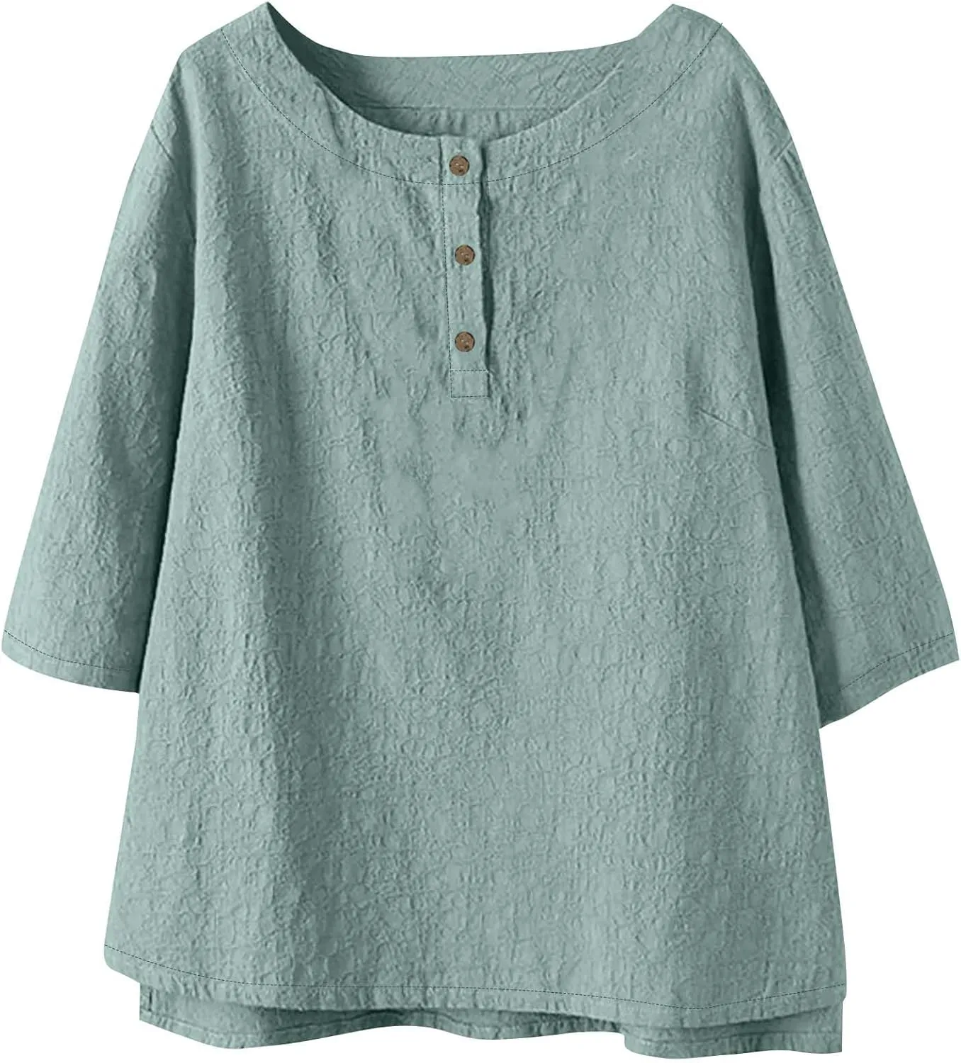 Mexican Embroidered Tops for Women Summer Cotton Linen Shirt Trendy Round Neck Tees Casual Short Sleeve Top