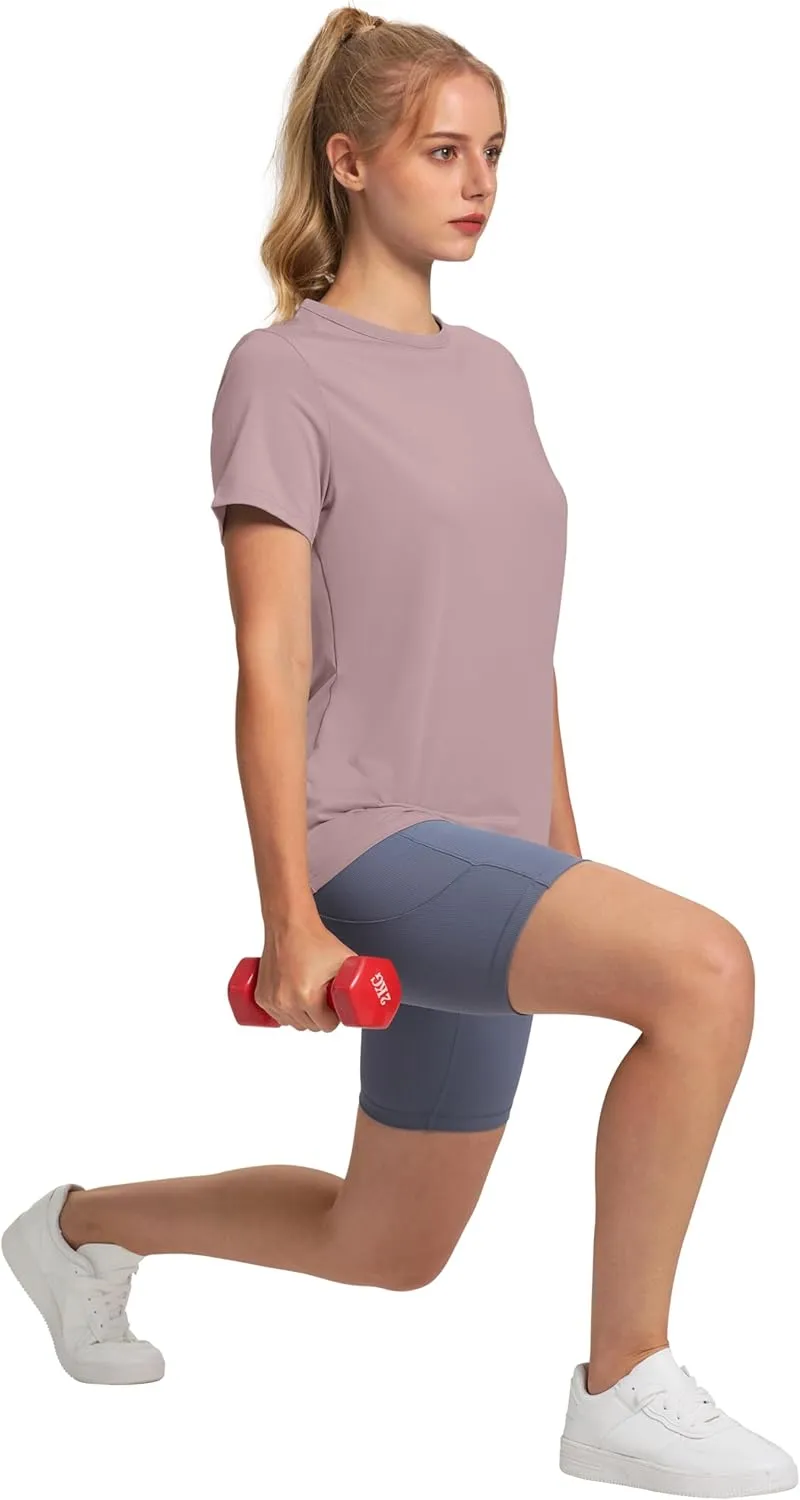 OFEEFAN Workout Tops for Women UPF 50  Breathable Quick Dry Loose Fit T Shirt Outdoor Yoga Running Hiking Gym Tee Top
