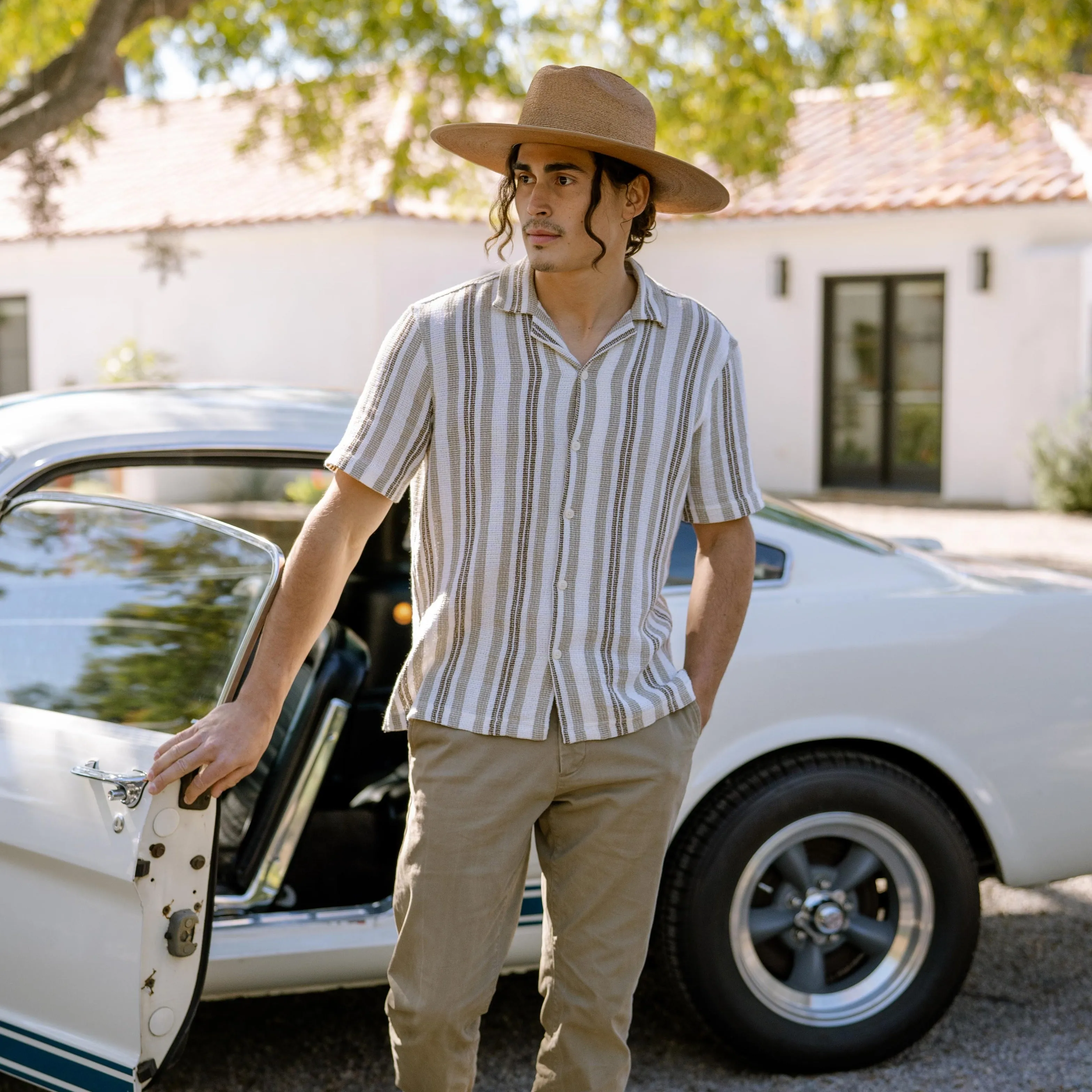 Old-World Straw Fedora in Saddle