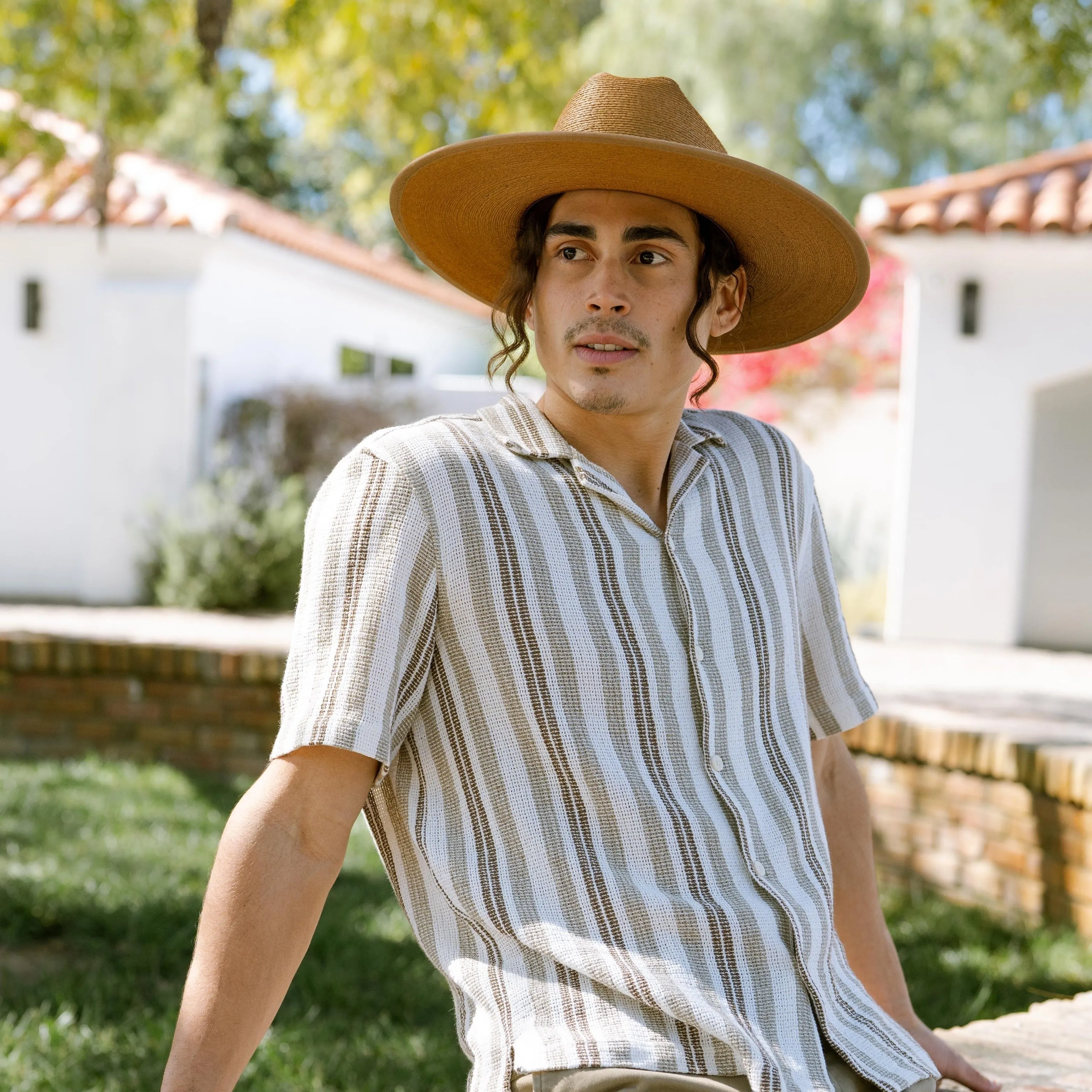 Old-World Straw Fedora in Saddle