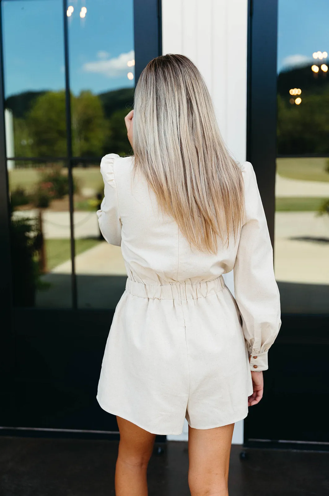On Point Romper - Linen