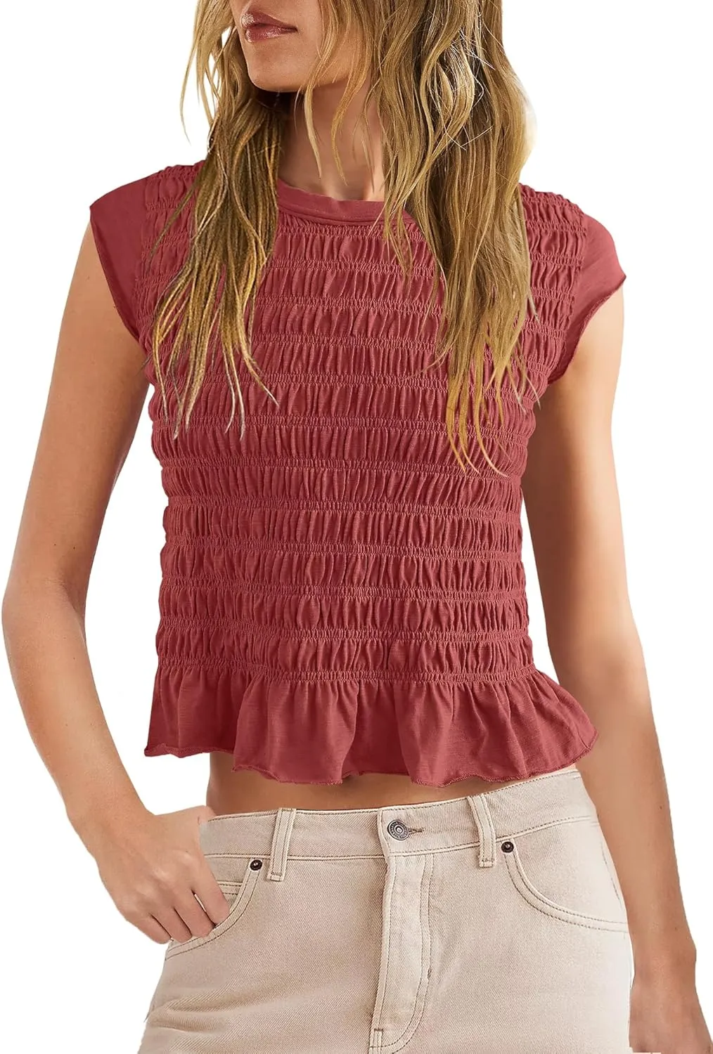 Panadila Womens Crop Tops Short Sleeve Shirts Ruched Fitted T Shirts Summer Going Out Tops Y2k Baby Tees