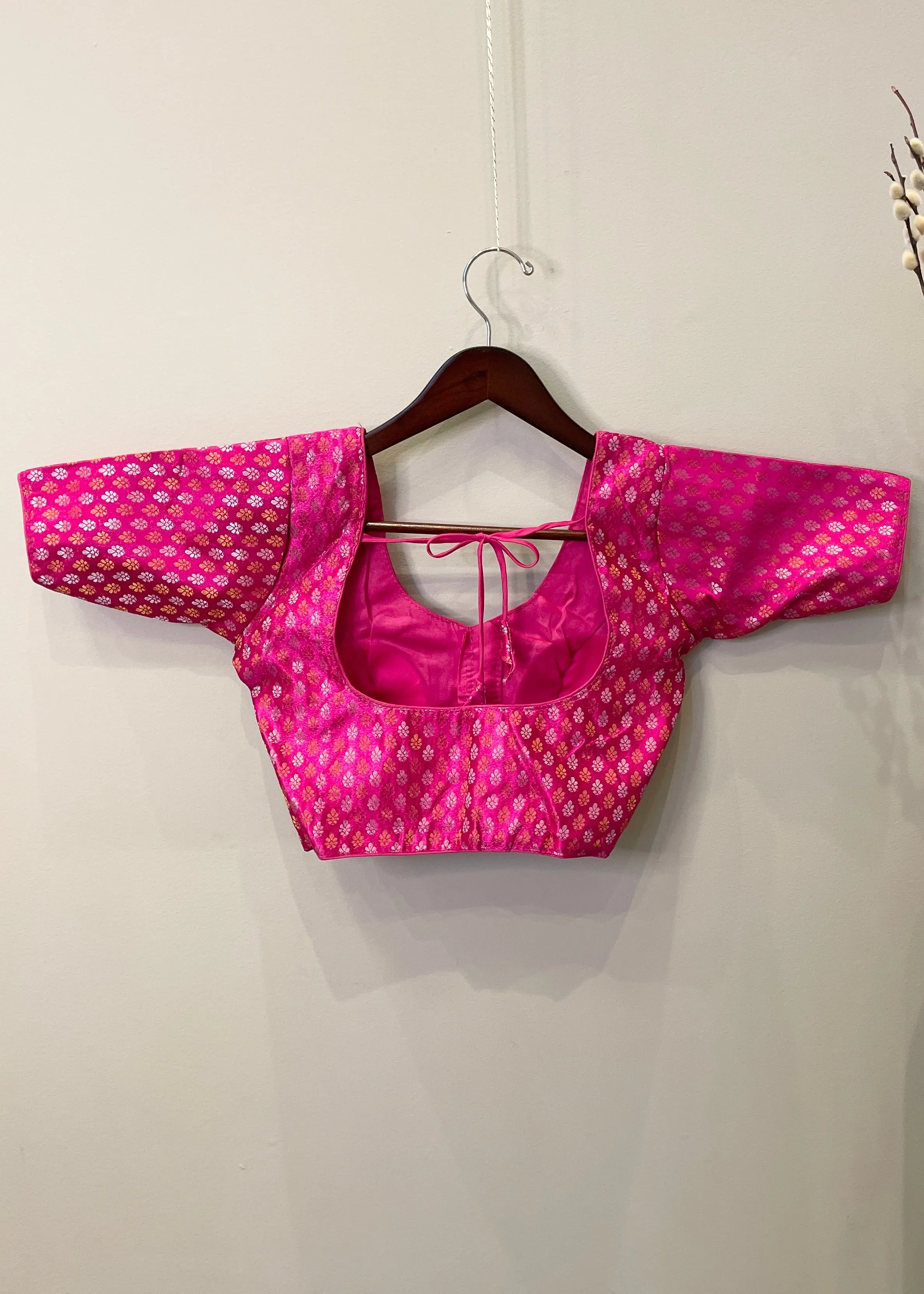 Pink Brocade Blouse