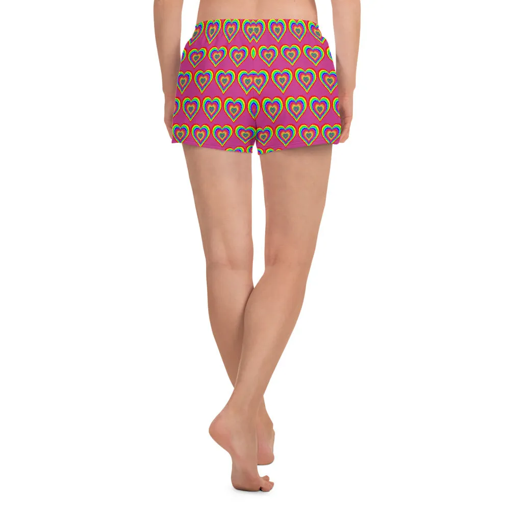 Rainbow Hearts Women's Short Shorts