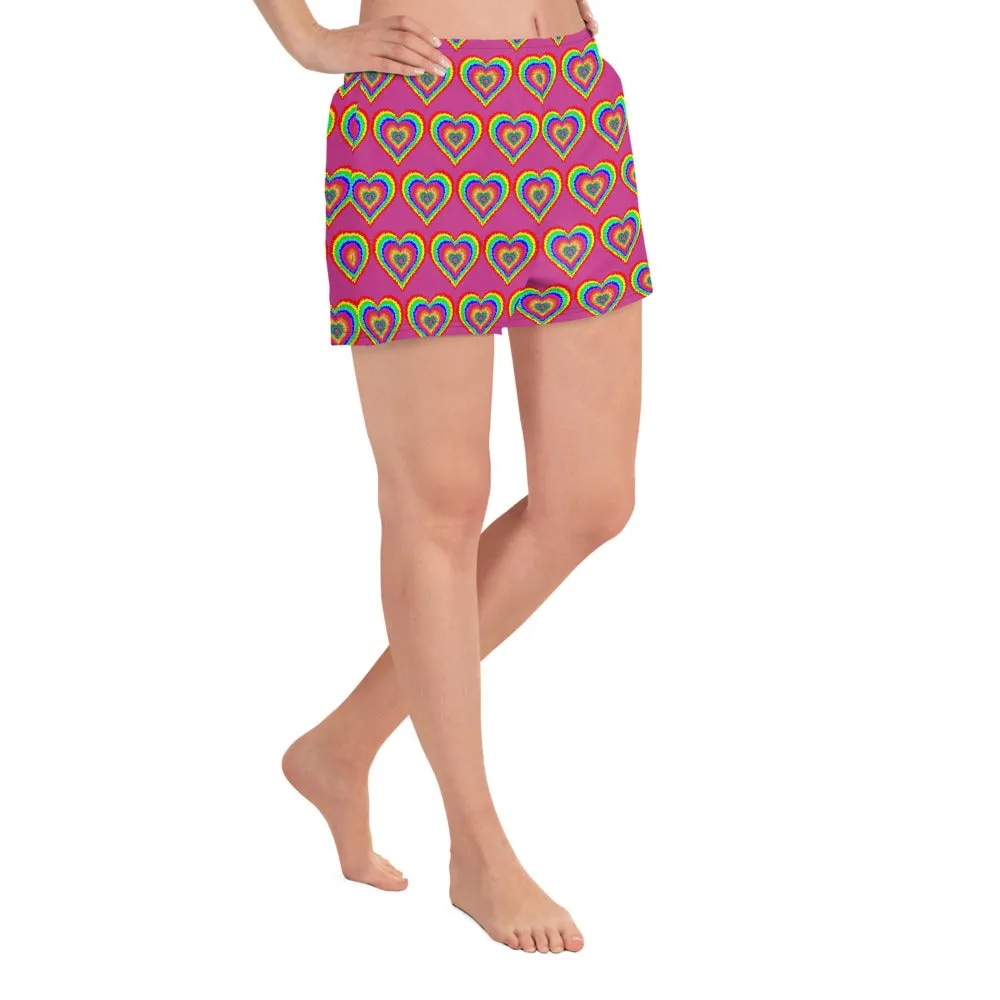 Rainbow Hearts Women's Short Shorts