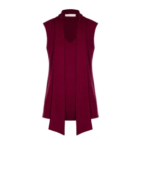 Sleeveless Front Knot Blouse