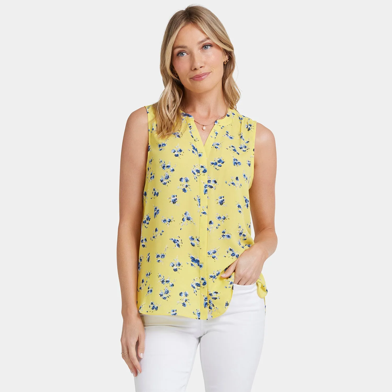 Sleeveless Pintuck Blouse  - Mimosa Park