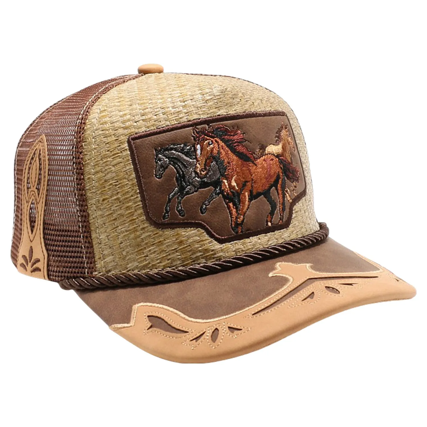 Straw Amaze In Animal Horse Hat (Khaki/Brown)