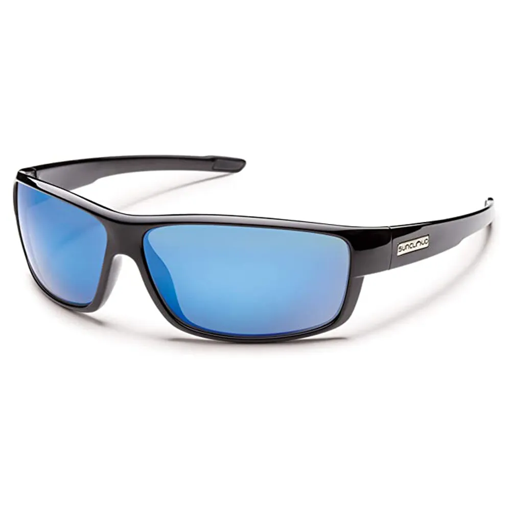 Suncloud Mens Black Frame Blue Mirror Lens Voucher Polarized Sunglasses - S-VCPPUMBK