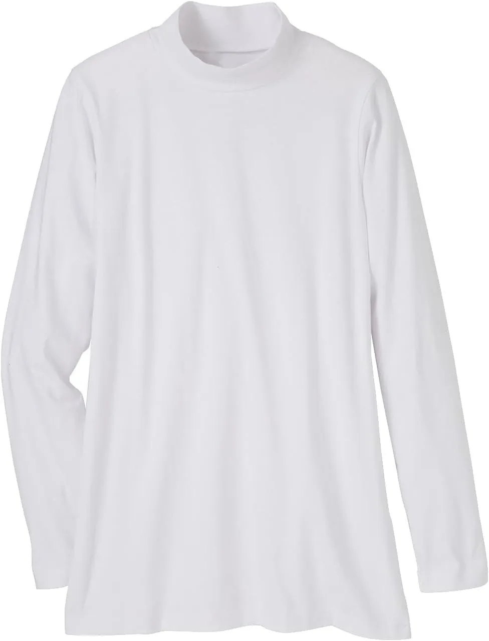 Turtle Bay New York All Season Women's Long Sleeve Cotton Blend Mock Neck Tops in 5 Attractive Colours and Plus Sizes