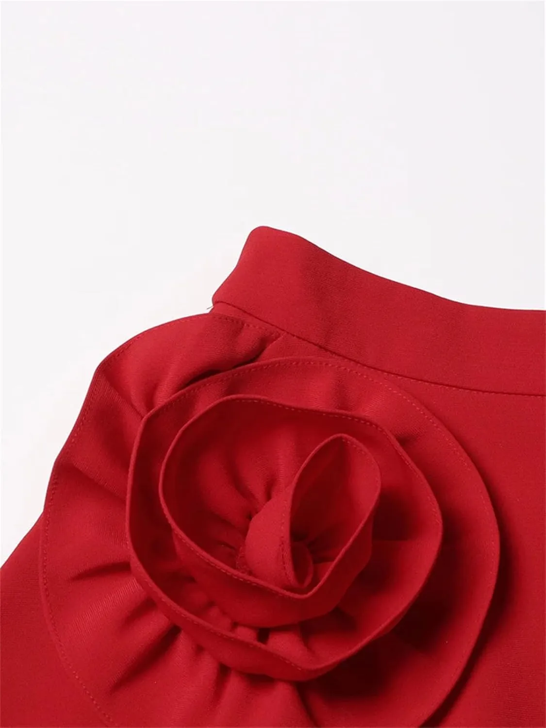 Women's Folded Patchwork Skirt, Elegant High Waist Skirt